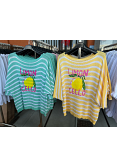 RANDIG FINSTICKAD LEMONCELLO-TRÖJA – 3/4-ÄRM 3