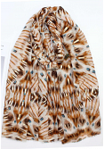 GEOMETRISKT MÖNSTRAD SCARF MED GULDDETALJER 3