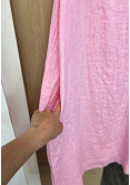 KLÄNNING MED DRAPERAD KRAGE OCH FICKOR 2
