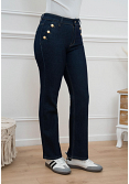 MÖRKA JEANS MED GULDKNAPPAR 3