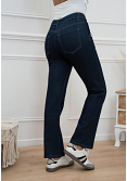 MÖRKA JEANS MED GULDKNAPPAR 2