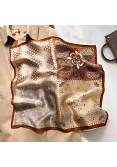MÖNSTRAD SCARF MED SILKESKÄNSLA 2