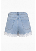 JEANSSHORTS MED SPETSKANT 4