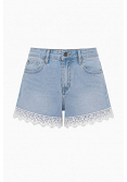 JEANSSHORTS MED SPETSKANT 3