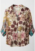 BLOMMIG BLUS MED 3/4 DELS ÄRM 2