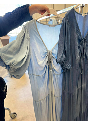 Fantastisk maxiklänning i denim - big size 3