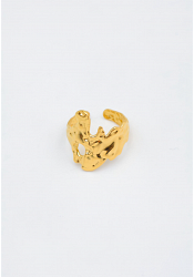 SKULPTURAL RING MED SMÄLT DESIGN 2