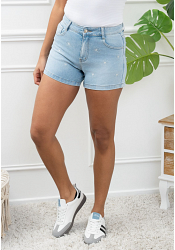 JEANSSHORTS MED DISKRET BRODYRDA BLOMMOR 3