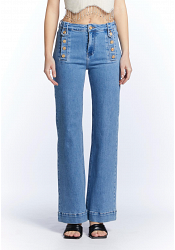 DENIM-JEANS MED KNAPPDETALJER 3