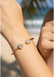 STÅLARMBAND MED KRISTALLTOPPAR 2