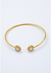 STÅLARMBAND MED KRISTALLTOPPAR 3