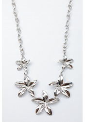 HALSBAND MED BLOMMOR I STÅL 2