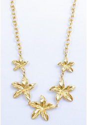 HALSBAND MED BLOMMOR I STÅL 3