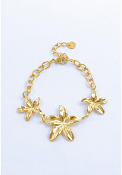 ARMBAND MED BLOMMOR I STÅL 3