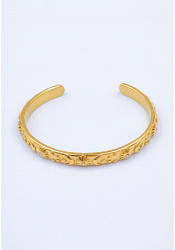 GRAVERAD CUFF-ARMRING I ROSTFRITT STÅL 3