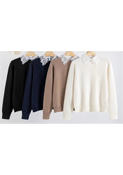 TRÖJA MED BRODERAD KRAGE - MIXAT PACK 3