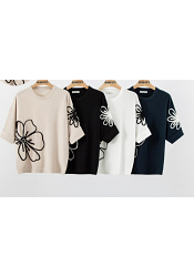 TRÖJA MED BLOMSTERPRINT – MIXAT PACK 2