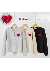 CARDIGAN MED PALJETTHJÄRTA – MIXAT PACK 2