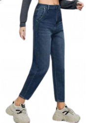 AVSMALNANDE JEANS I VINTAGETVÄTT 3