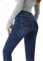 SKINNY JEANS MED RÅ KANT 2