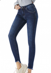 SKINNY JEANS MED RÅ KANT 3