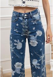 VIDA JEANS MED BLOMTRYCK 3