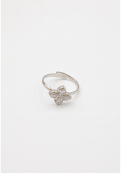 BLOMFORMAD RING I STÅL 3