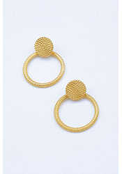 TEXTURERAD CIRKELÖRHÄNGE I STÅL 3