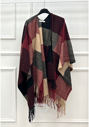 RUTIG ÖPPEN PONCHO MED FRANSAR ???? Pris: 199kr Antal: 4-pack St 2