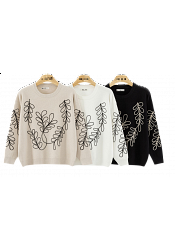 FINSTICKAD TRÖJA MED BRODERAD KVIST – MIXAT PACK 2