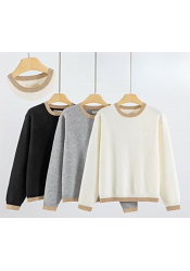 STICKAD TRÖJA MED KONTRASTDETALJ MIXAT PACK 2