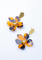 BLOMFORMAD ÖRHÄNGE MED STRASS 3