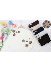 STICKAD TRÖJA MED BLOMMÖNSTER – MIXAT PACK 2