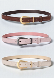 SMALT LÄDERSKÄRP MED METALLSPÄNNE 2