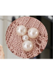 KORTÄRMAD STICKAD TRÖJA MED PÄRLDETALJ MIXAT PACK 3