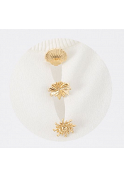 T-SHIRT MED GULDKNAPPAR MIXAT PACK 3