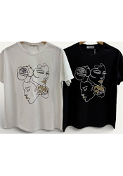 T-SHIRT MED KONSTPRINT (mixat pack) 2