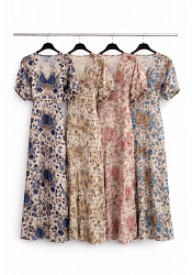 SMÅBLOMMIG SOMMARKLÄNNING MED KNYTBAND 2