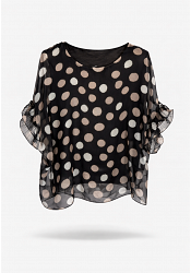 SHIFFONBLUS MED VOLANGÄRM 2