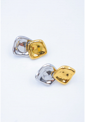 TVÅFÄRGADE ÖRHÄNGEN – GOLD 2