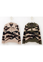 CAMOUFLAGEMÖNSTRAD STICKAD TRÖJA - mixat pack 3