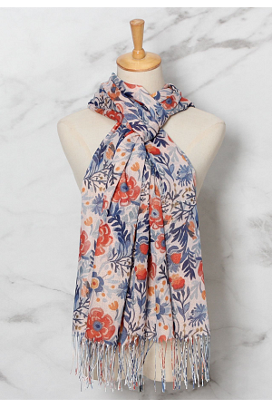 Blommönstrad scarf