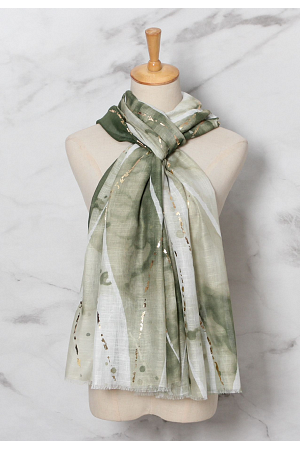 Scarf med fina gulddetaljer