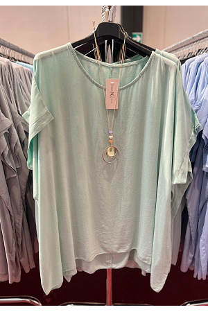 Skön viskostunika med medföljande halsband