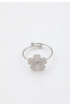 RING "BLOMMA" I ROSTFRITT STÅL