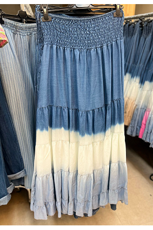 DENIMKJOL MED SMOCK