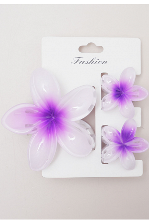 SET MED HÅRKLÄMMOR – BLOMMA