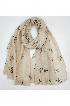 MÖNSTRAD SCARF MED ROSETT-TRYCK