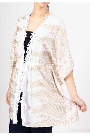 BOHEMISK KIMONO MED KNYTNING
