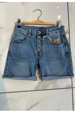 JEANSSHORTS MED KNAPPGYLF